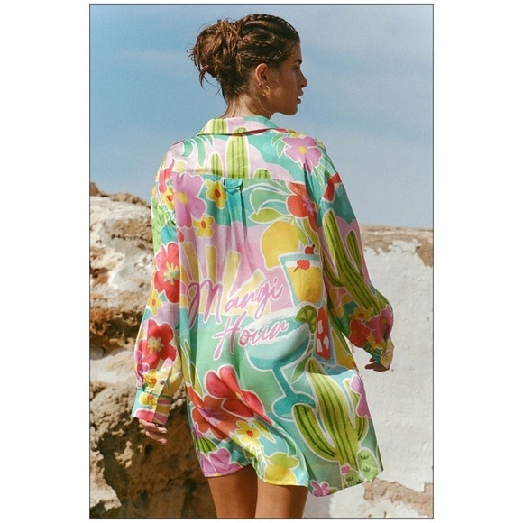 Nwt Spell & The Gypsy Spell Plus Size Margi Hour Shirt Dress XXL - Picture 2 of 8